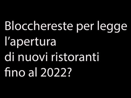 blocco ristoranti per legge