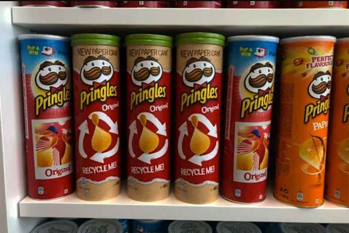 Pringles confezione riciclabile patatine fritte Pringles confezione riciclabile