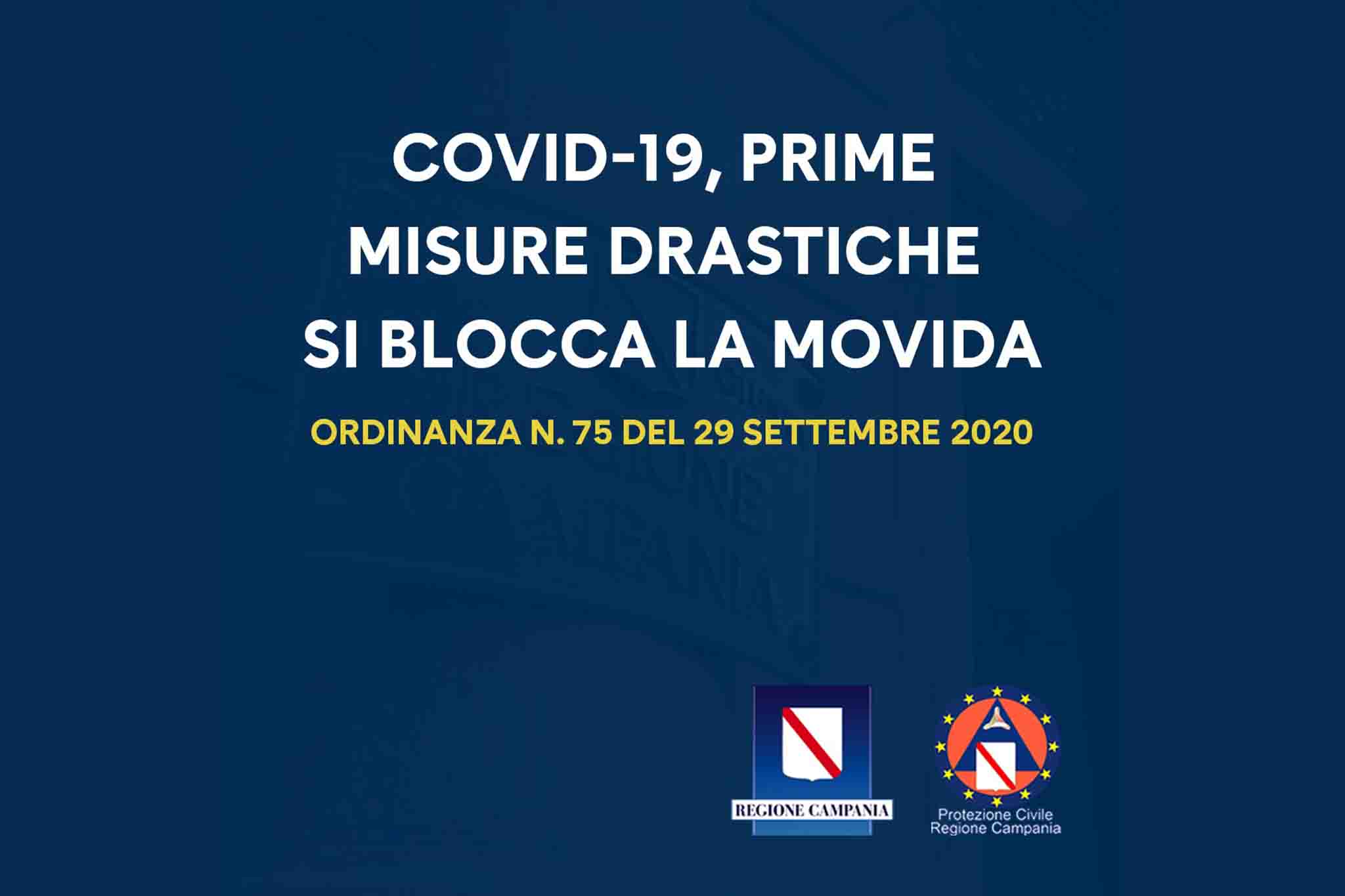 ordinanza Campania De Luca anti movida settembre 2020