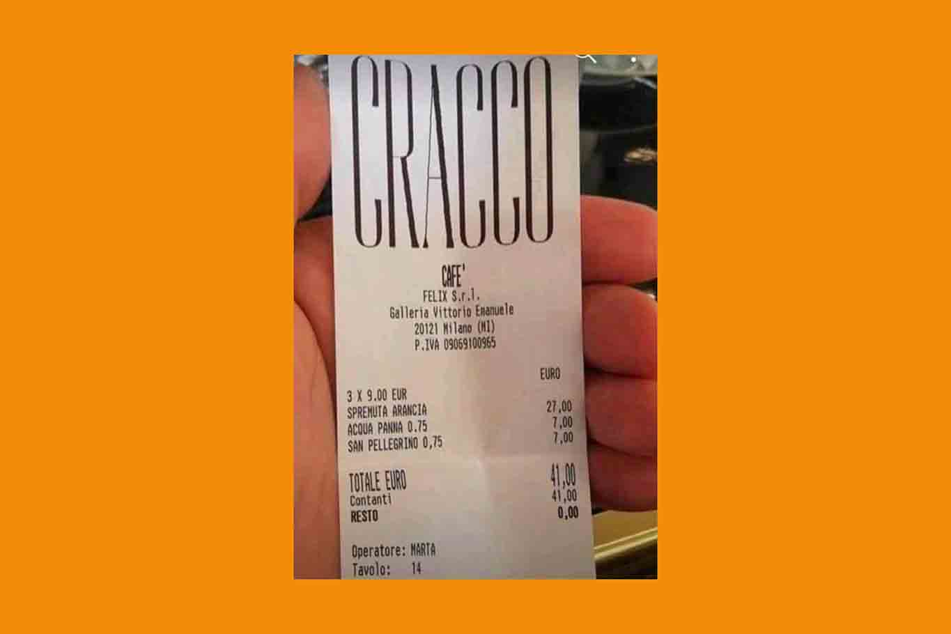 Scontrino cracco