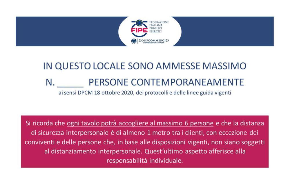 Capienza Massima Per Ristoranti E Bar Come Calcolarla Con Il Nuovo Dpcm