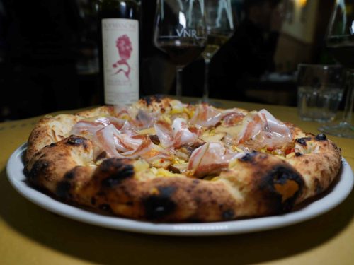pizza julienne vino pizzeria La Gatta Mangiona Roma