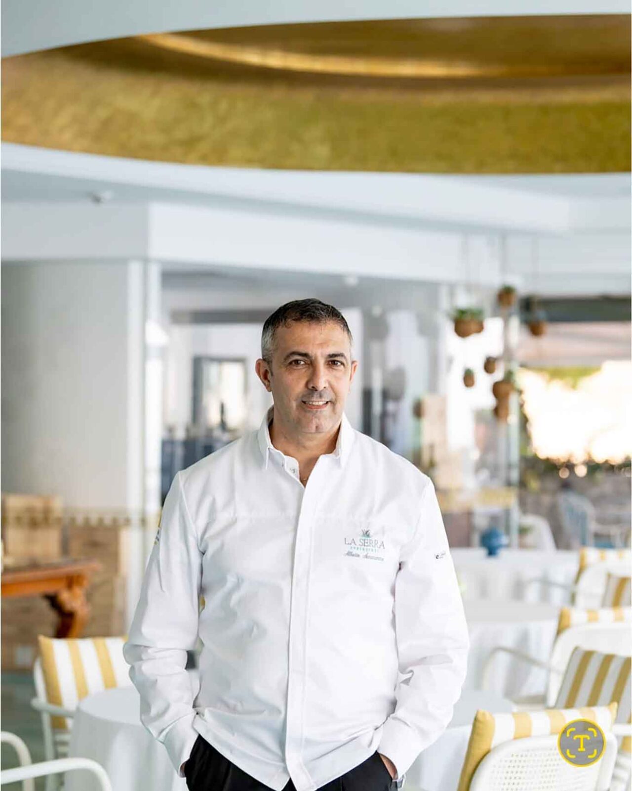 lo chef del ristorante La Serra hotel Le Agavi a Positano