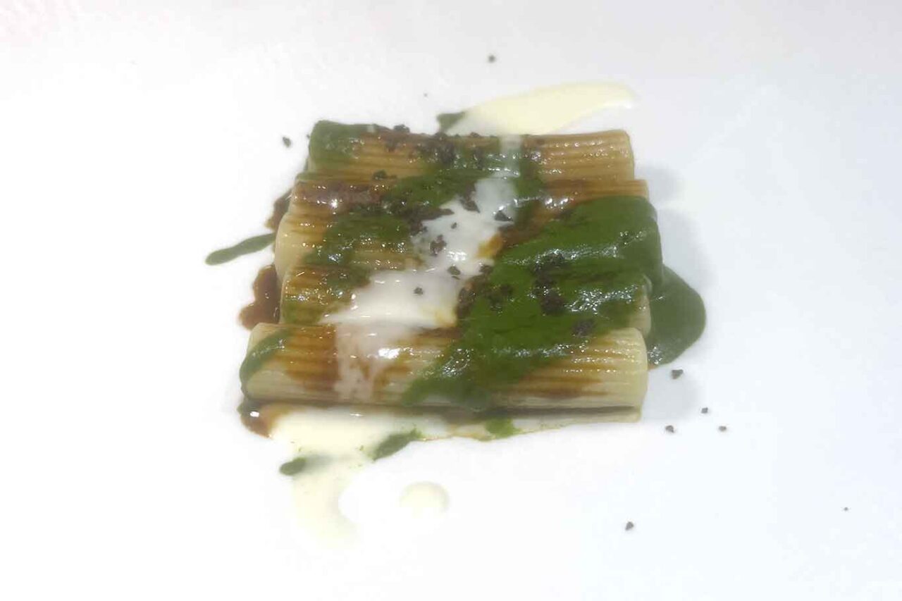 gli ziti alla genovese del ristorante La Serra hotel Le Agavi a Positano