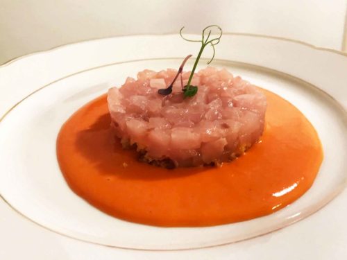 crudo ricciola piatto asporto Sine ristorante Milano