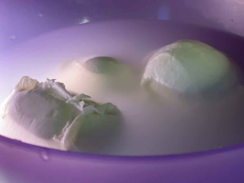 mozzarella fresca o congelata