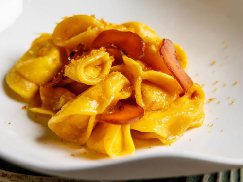 tortelli ricotta bottarga limone Jacopa ristorante Roma staycation