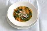 minestra pasta agli spinaci patate carote brodo di pollo