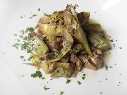 coratella con carciofi
