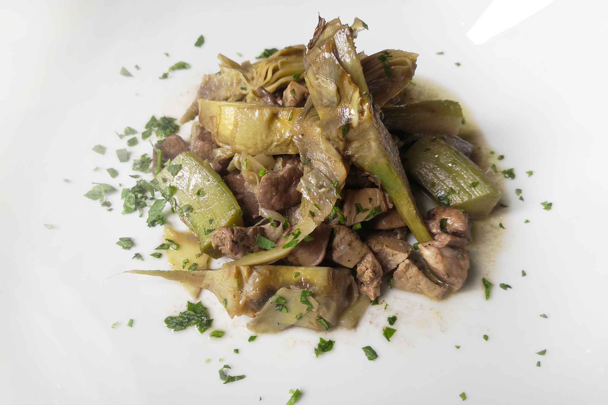 coratella con carciofi