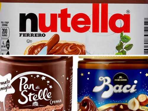 nutella, pan di stelle, crema baci perugina