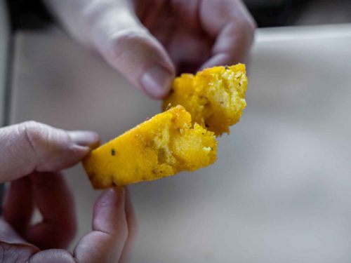scagliozzi di polenta fritti