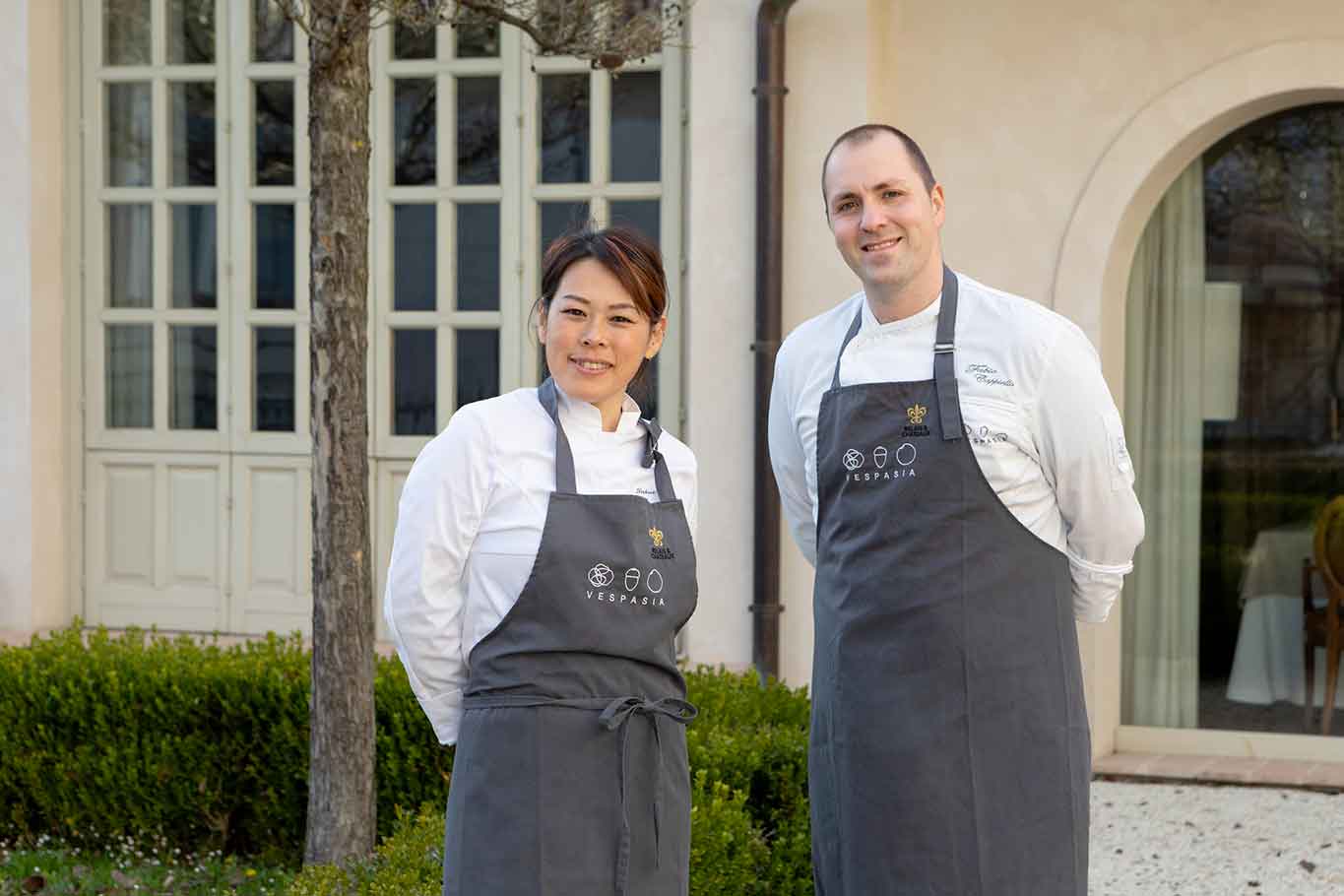 Fumiko Sakai e Fabio Cappiello ristorante Vespasia