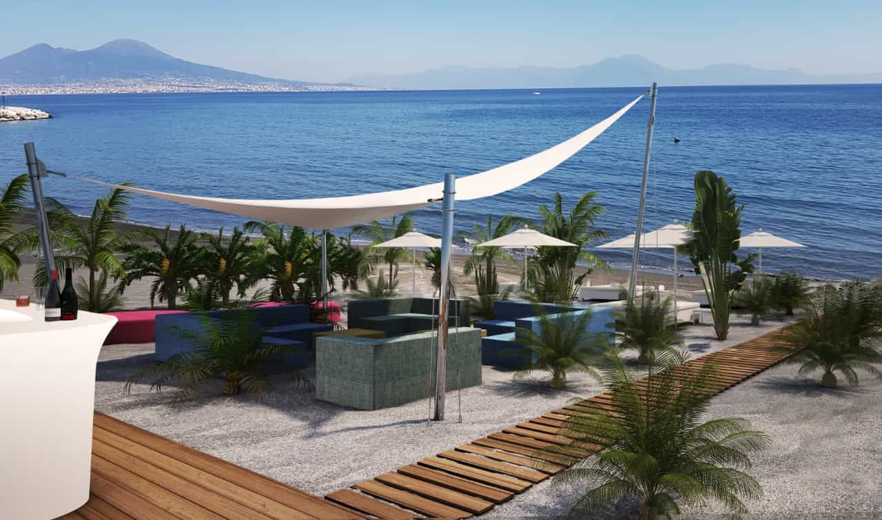 spiaggia Palazzo Petrucci vista Golfo