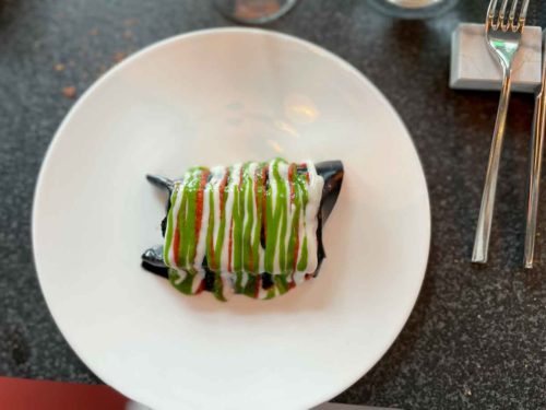 ristorante Sine Milano parmigiana di melanzane espressionista