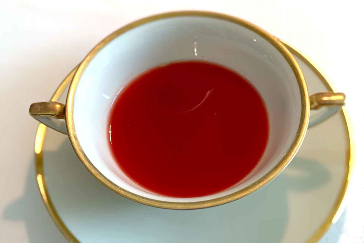 nuovo menu da 150 € ristorante Reale: aspretto di pomodoro