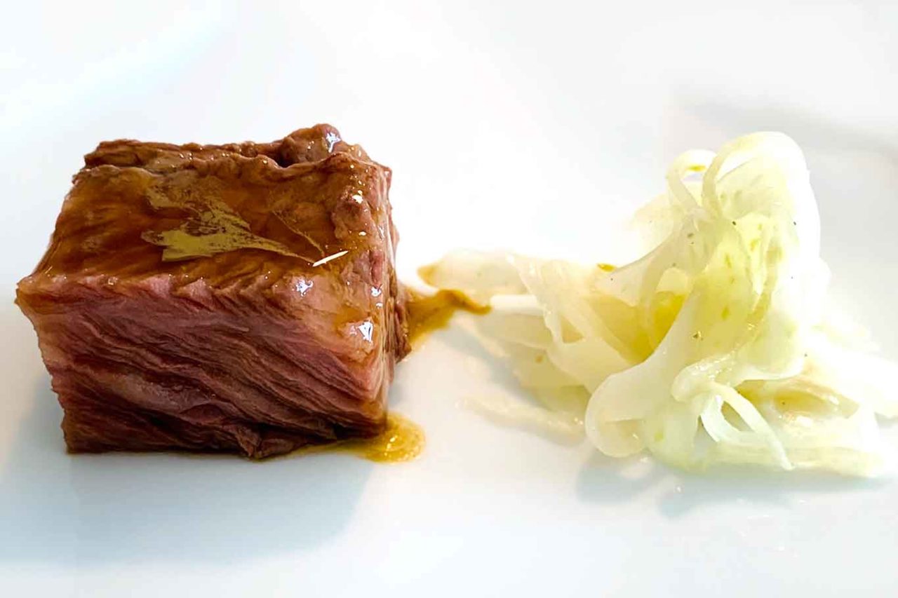nuovo menu da 150 € ristorante Reale: manzo bollito