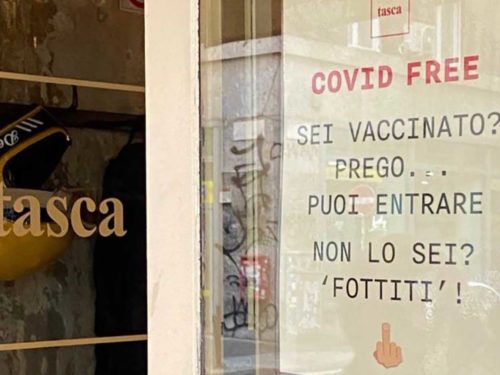 ristorante milano non sei vaccinato fottiti