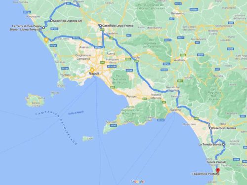 migliori mozzarelle di bufala da Caserta a Salerno