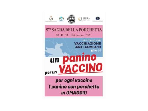 panino porchetta vaccino sagra Monte San Savino
