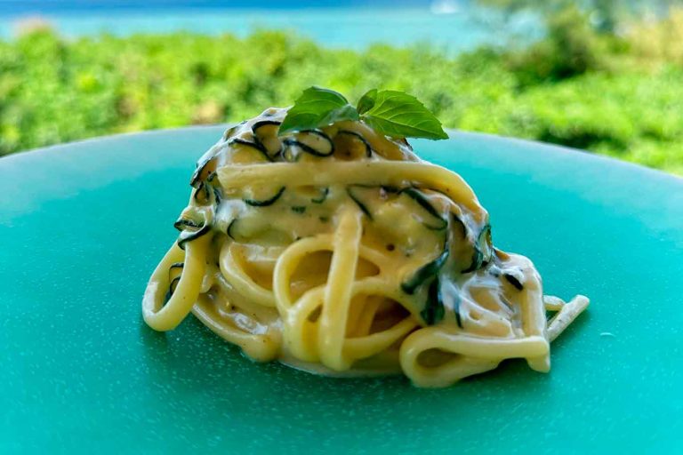 La pasta alla Nerano di Fabrizio Mellino al ristorante Quattro Passi