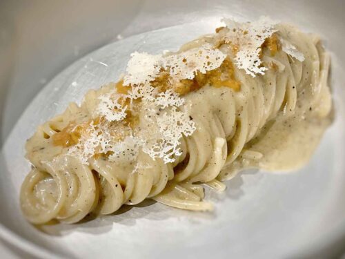 Elite Cucina di Mare Roseto degli Abruzzi spaghetti affumicati cacio pepe polpa di ricci