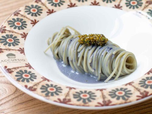 Accursio ristorante Modica Sicilia spaghetti al nero