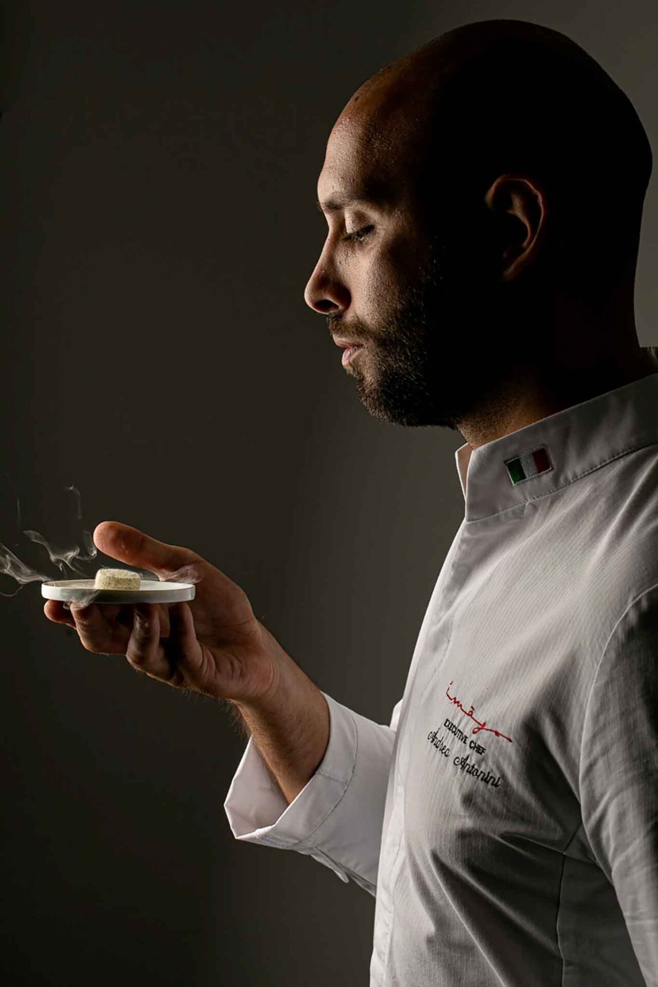 Andrea Antonini che di Imàgo, ristorante con stella della Guida Michelin 2022