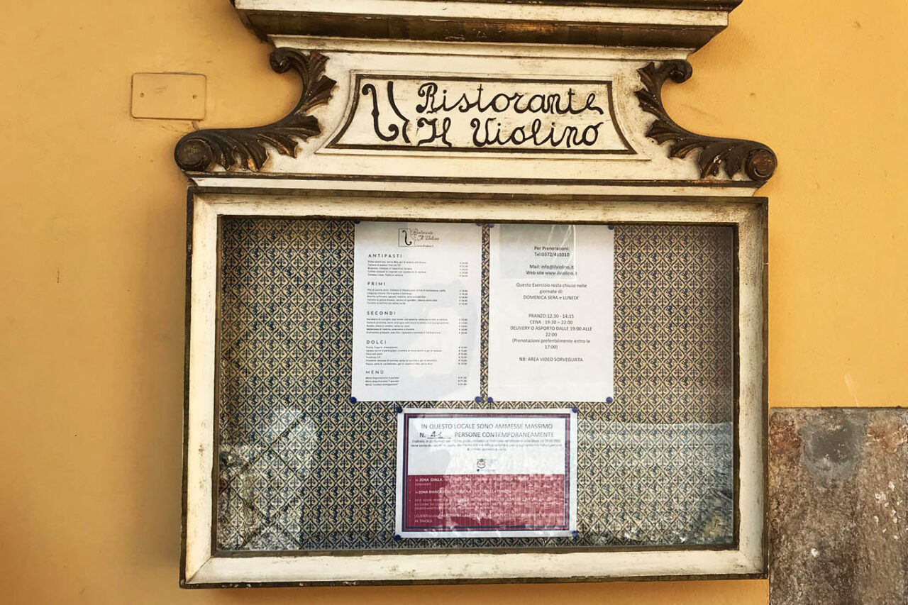 ristorante il violino a Cremona per il torrone