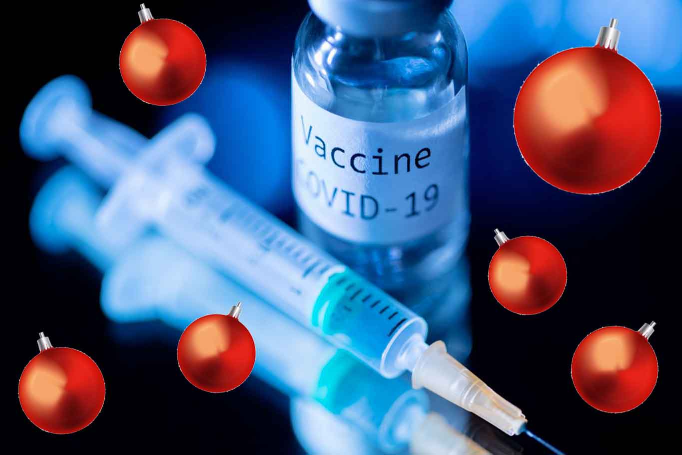 vaccini covid iniezione palle Natale green pass