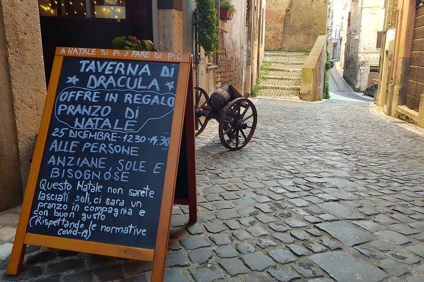 Taverna di Dracula Tivoli pranzo di Natale offerto