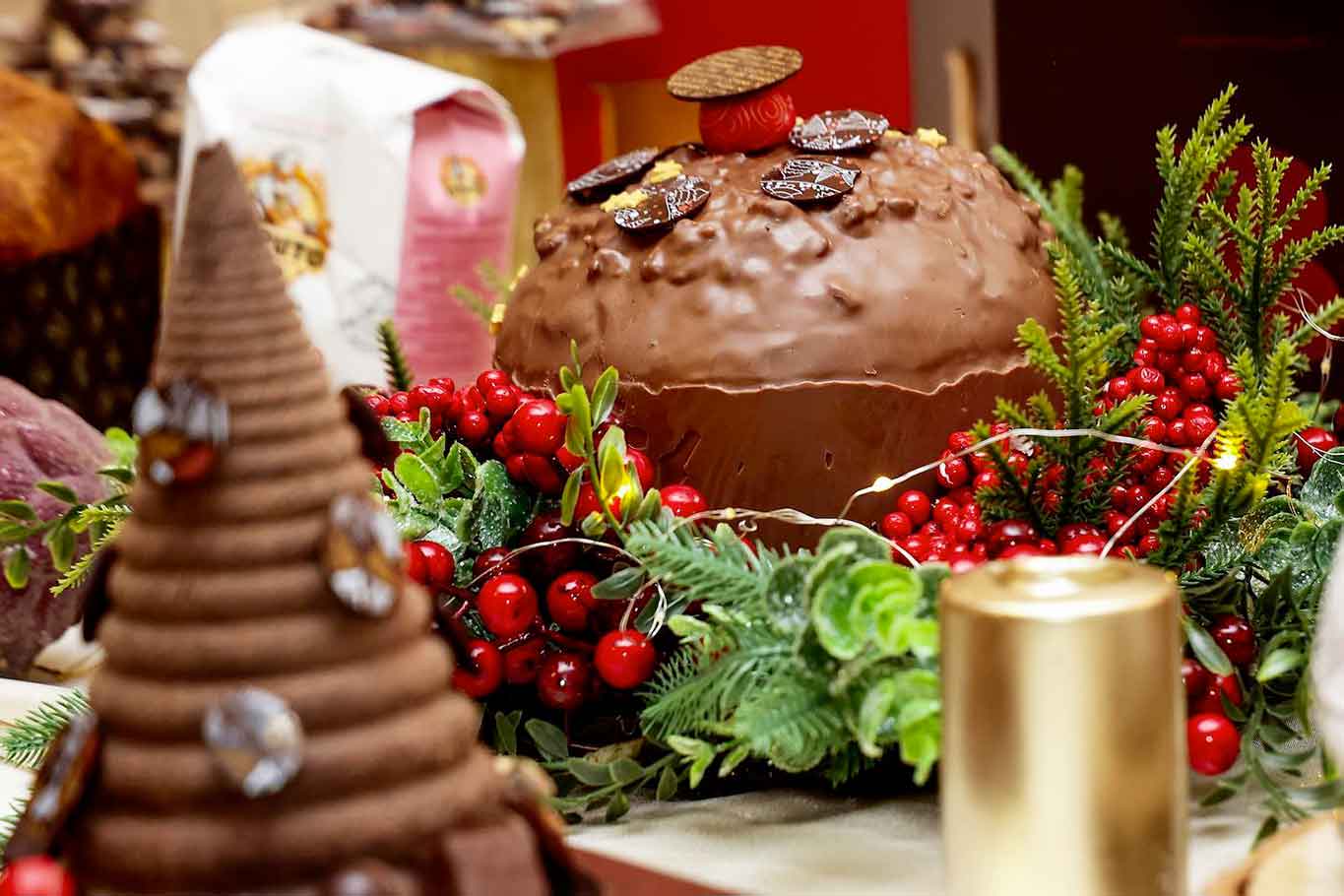 panettone e albero di Natale al cioccolato di Luigi Biasetto