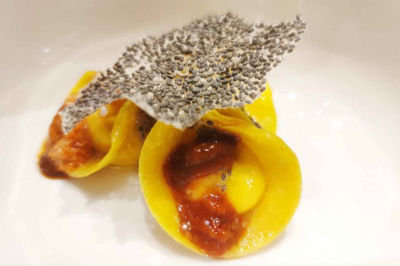 octo cocktail & dintorni tortello ai ricci e chia