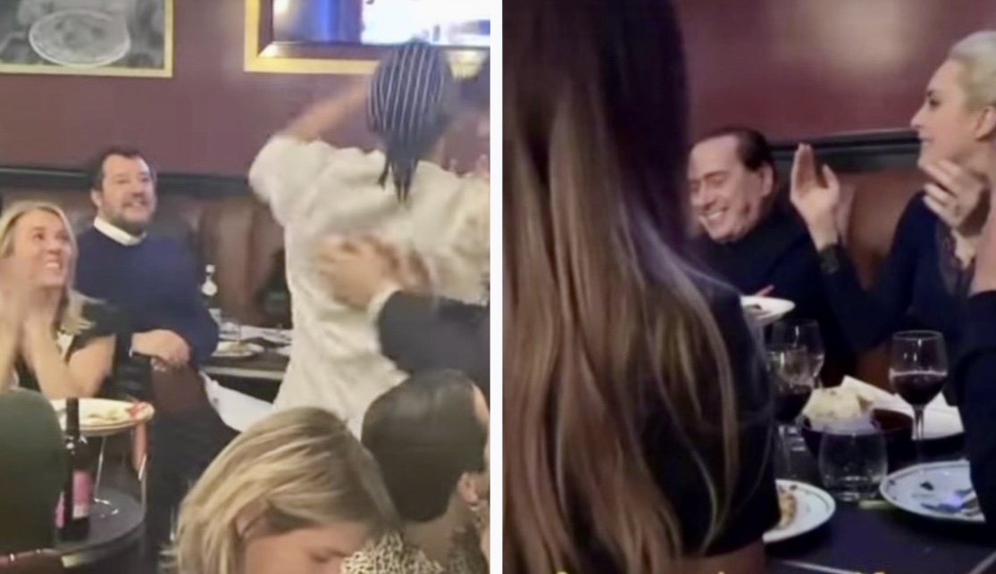 Crazy pizza Brera milano salvini berlusconi