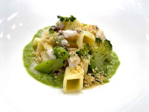 ristorante Mamma Elena San Giuseppe Vesuviano tubetti quadrati calamaretti broccoli