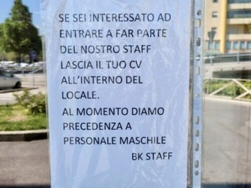 Burger King Terni annuncio di lavoro