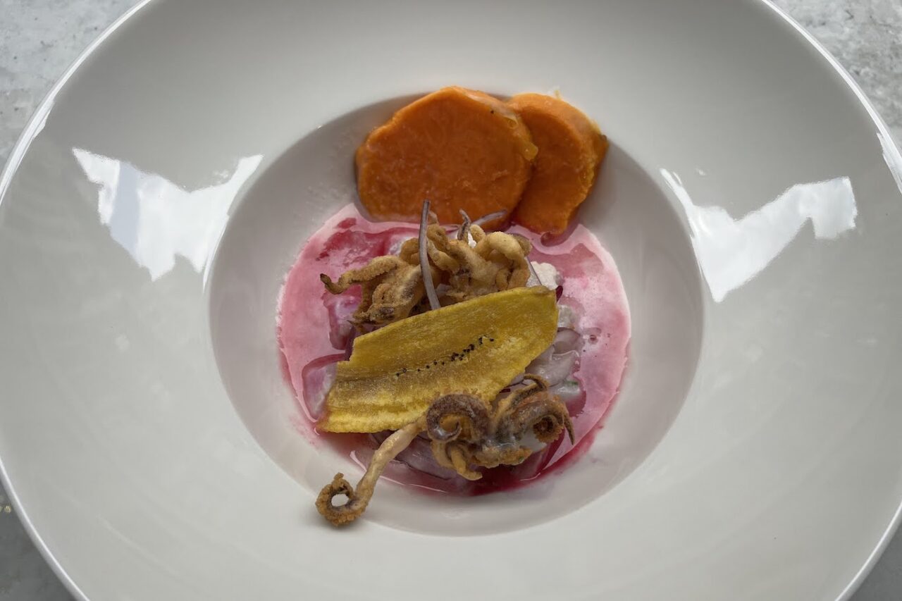 El Crab Cevice carretilerro cavolo rosso camote