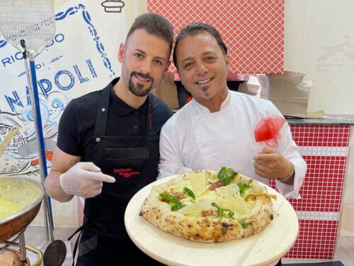 la pizza patate e provola di Pino Celio