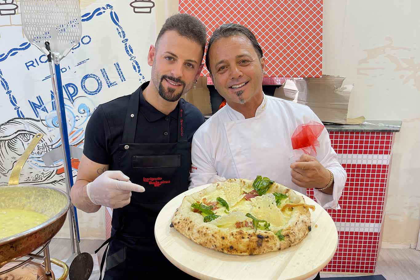 la pizza patate e provola di Pino Celio
