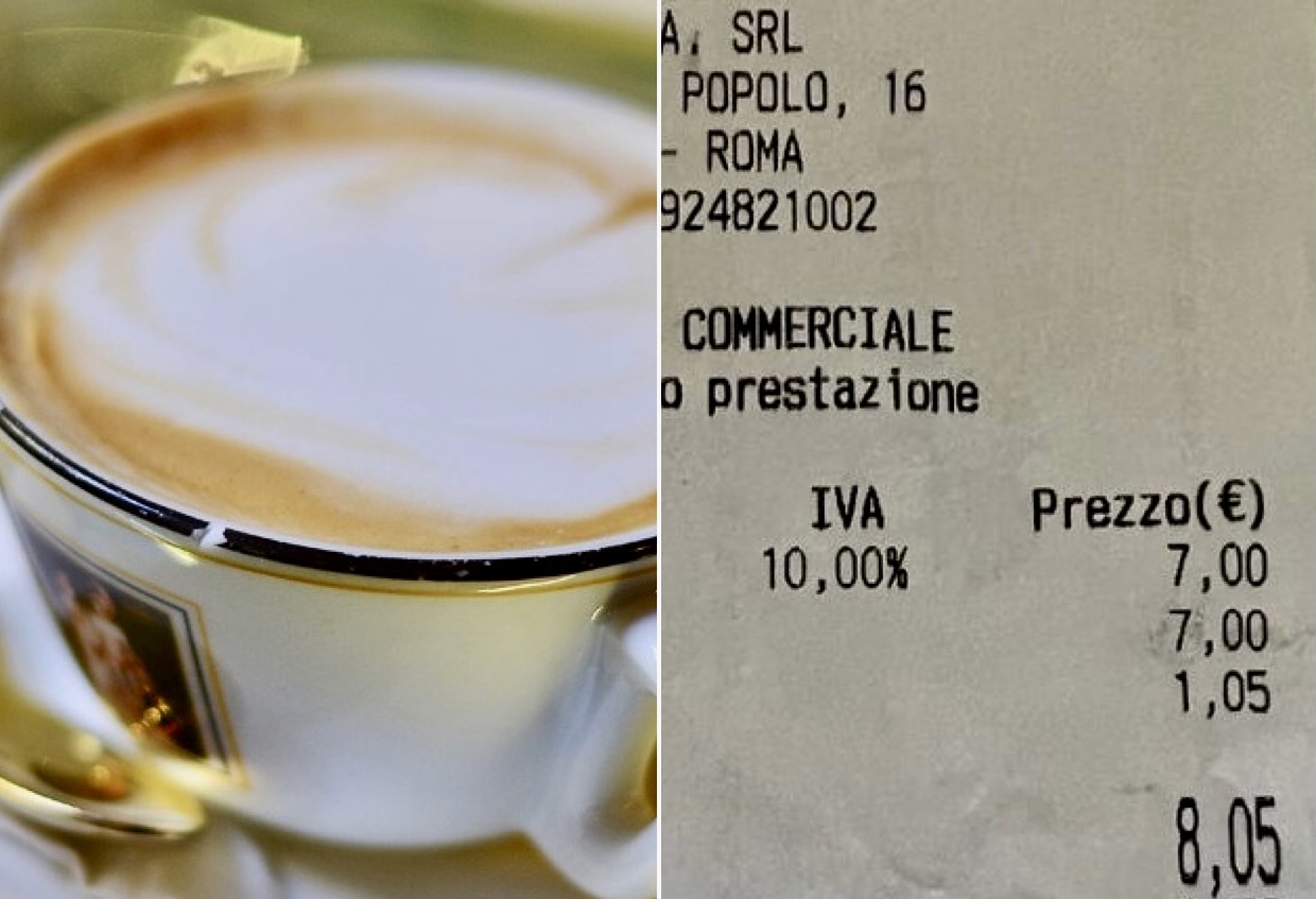 Cappuccino 8 euro