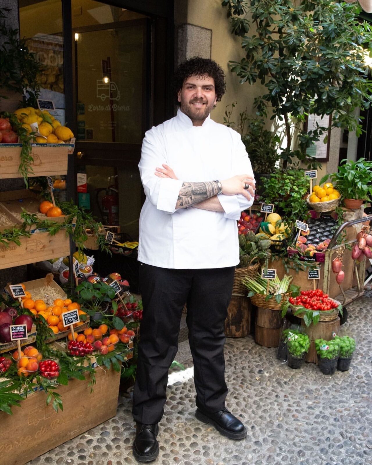 Domenico Paesano, chef di Coraje, il ristorante di Lautaro e Agustina Martinez a Milano