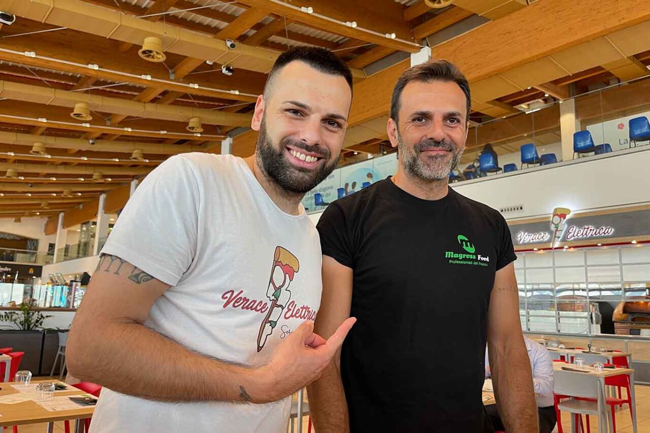 Sergio e Tony Russo della pizzeria Verace Elettrica centro commerciale Milazzo Sicilia 