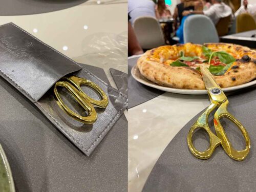 nuova pizzeria Vincenzo Capuano a Pomigliano d'Arco forbici