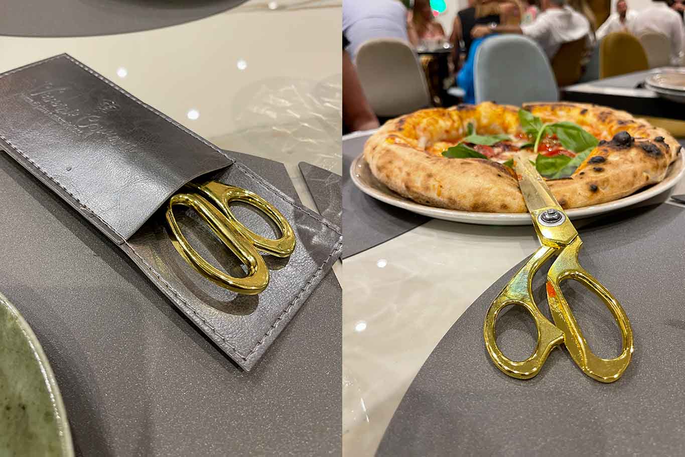 nuova pizzeria Vincenzo Capuano a Pomigliano d'Arco forbici