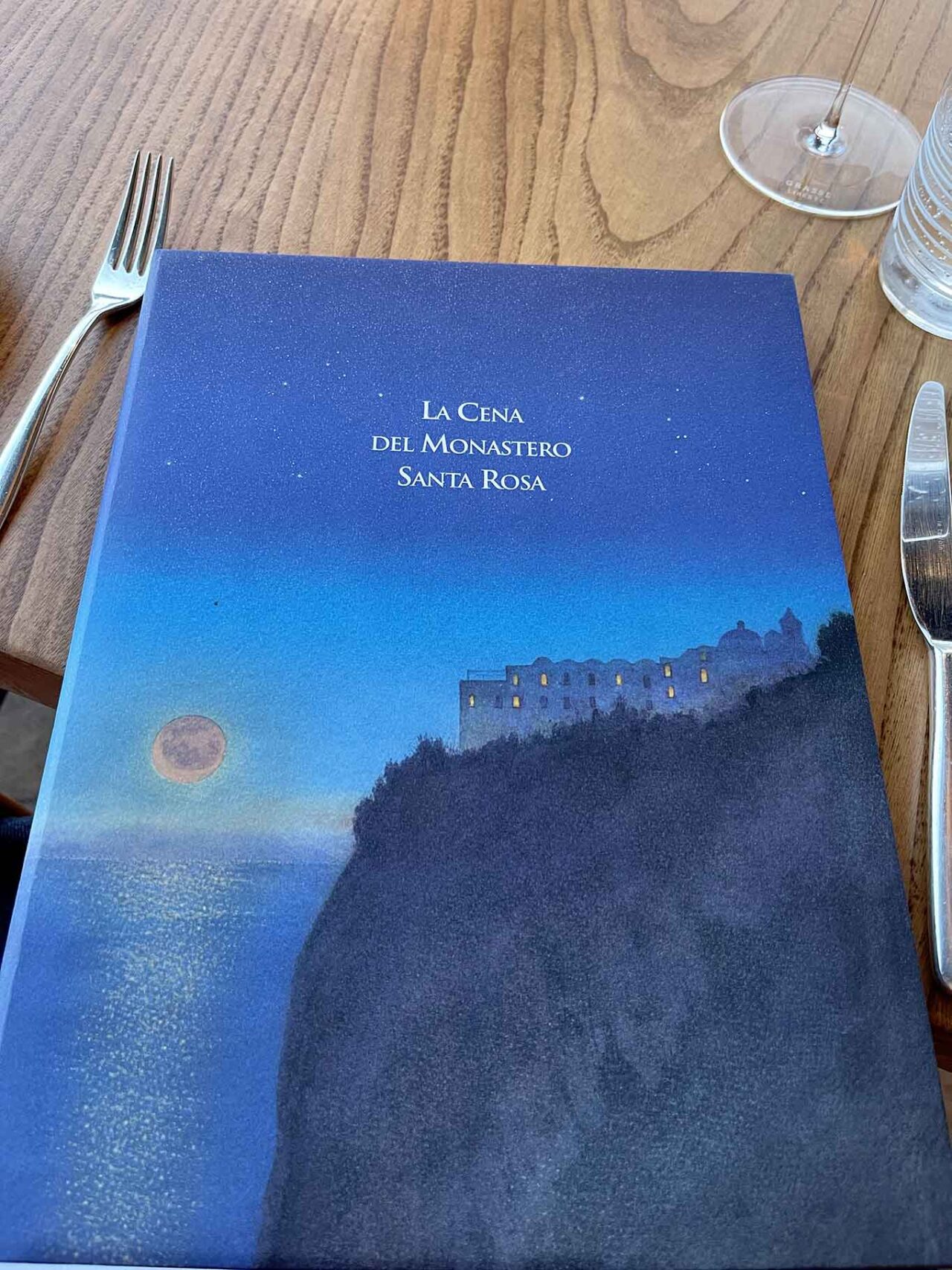 il menu del ristorante Il Refettorio Conca dei Marini in Costiera Amalfitana