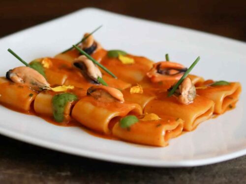 ristorante Gerani mezzi paccheri con cozze
