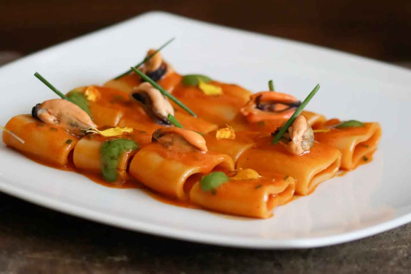 ristorante Gerani mezzi paccheri con cozze