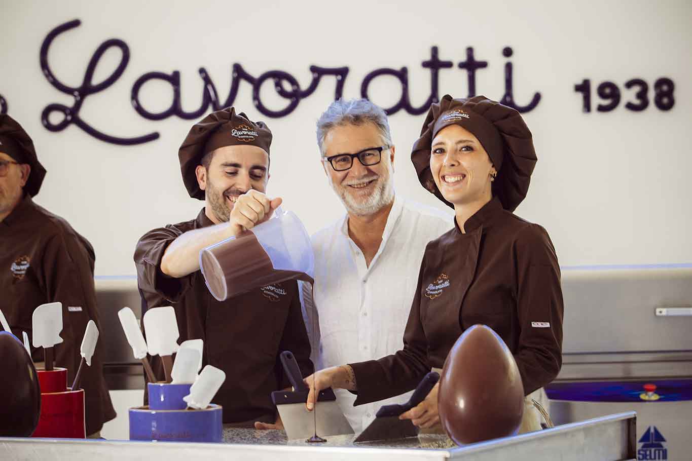 Fabio Fazio e la fabbrica di cioccolato