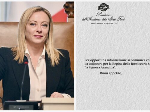 Giorgia Meloni post rosticceria Ke Palle