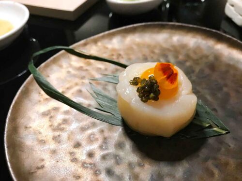 ristorante Il Vizio Milano gunkan capasanta uovo quaglia caviale